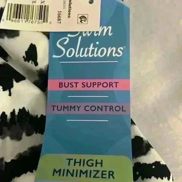 Swim Solutions Zebra Print One Piece - Picture 3 of 6